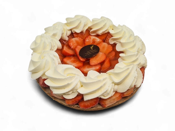 Vlaai van Kraay Aardbei met slagroom